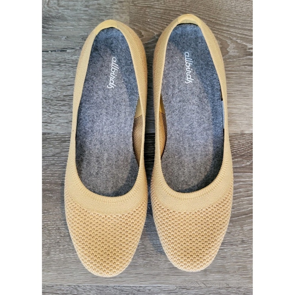 Allbirds Tree Breezers Beige Knit Ballet Flats Sz 10